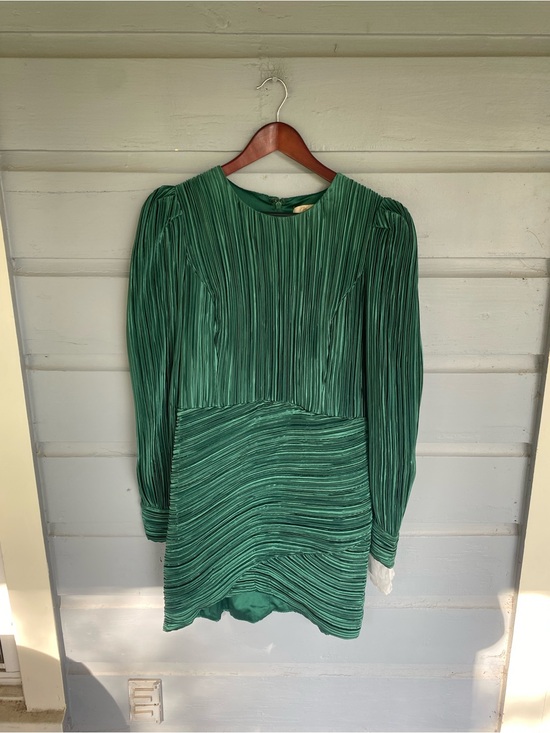 Badgley Mischka Dresses & Skirts - Jewel Badgley Mishka Brook High Neck Puff Long Sleeve Mini Dress Sz 14